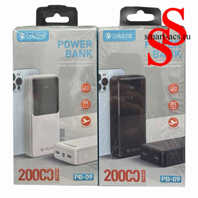 Портативный внешний аккумулятор Celebrat PB-09 20000 mAh 